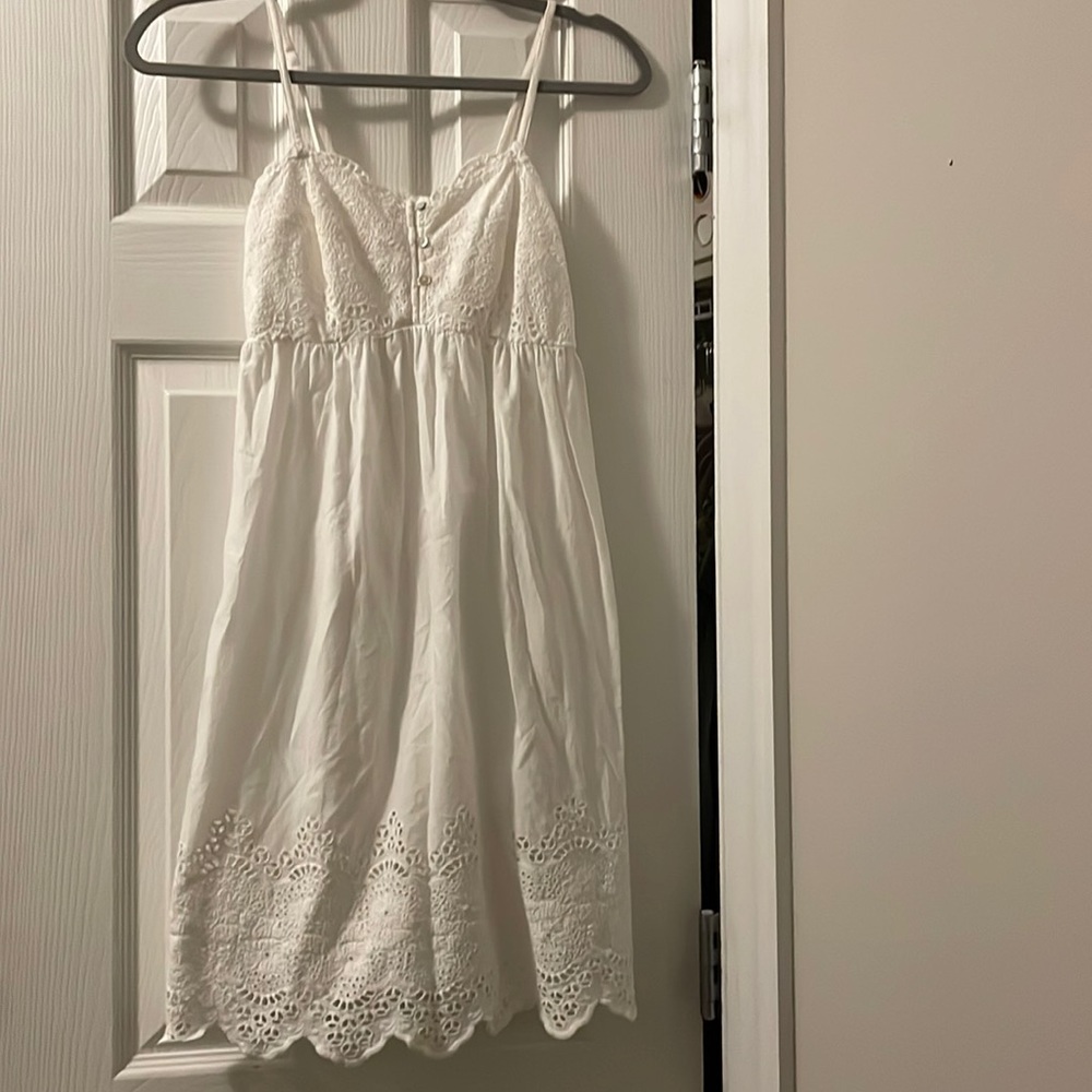 White eyelet dress